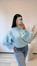 Afbeelding in Gallery-weergave laden, Sophie Oversized Balloon Sleeve Knit - Light Blue

