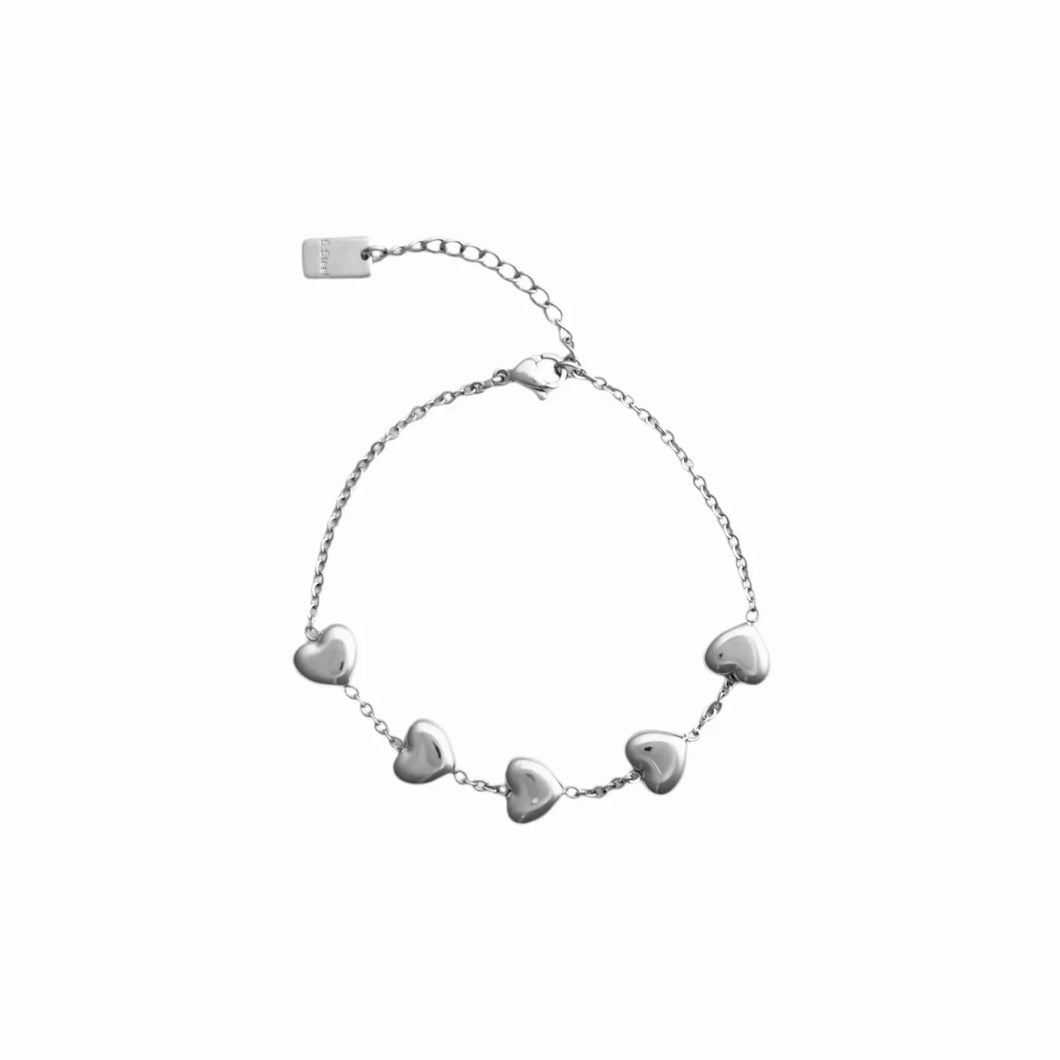 Simple Heart Bracelet - Silver